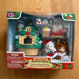 Nwt Sylvanian Families Baby Santa Christmas Tree House Set  Calico Critters HTF